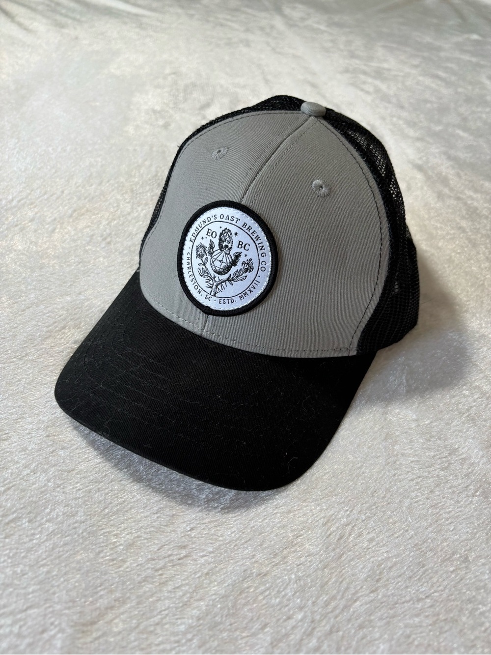 Edmund’s Oast Brewery Trucker Cap with Round Patch - Charleston, SC